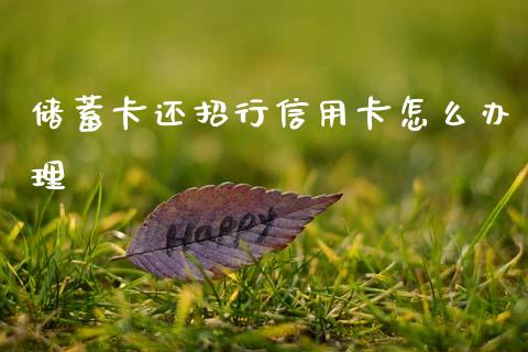 储蓄卡还招行信用卡怎么办理_https://m.jnlaobingbanjia.com_股市新闻_第1张
