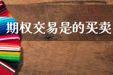 期权交易是的买卖_https://m.jnlaobingbanjia.com_金融监管_第1张