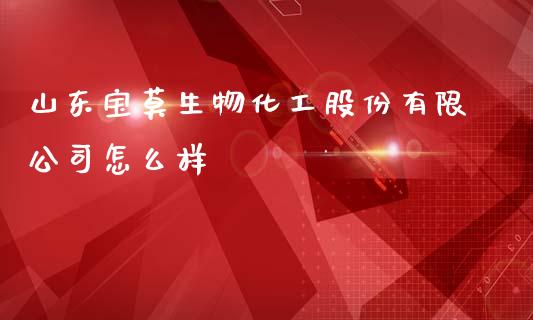山东宝莫生物化工股份有限公司怎么样_https://m.jnlaobingbanjia.com_基金市场_第1张