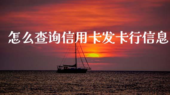怎么查询信用卡发卡行信息_https://m.jnlaobingbanjia.com_理财规划_第1张