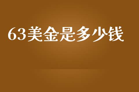 63美金是多少钱_https://m.jnlaobingbanjia.com_金融监管_第1张