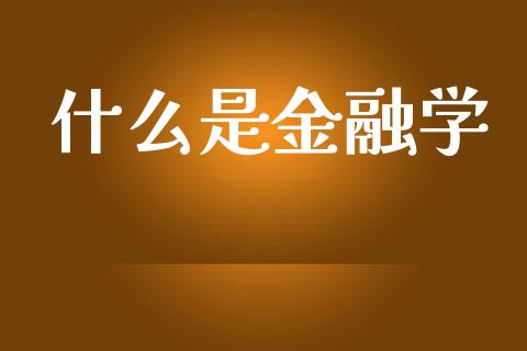 什么是金融学_https://m.jnlaobingbanjia.com_金融监管_第1张