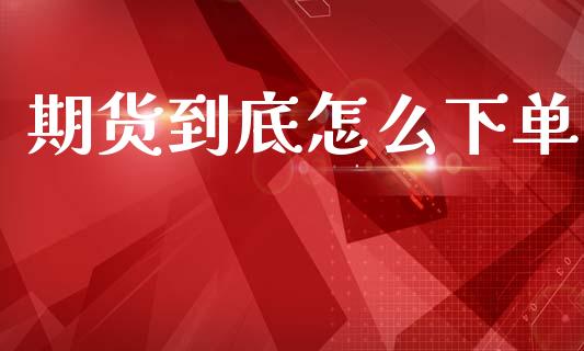 期货到底怎么下单_https://m.jnlaobingbanjia.com_理财规划_第1张