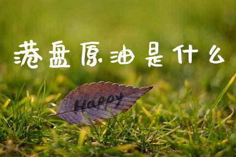 港盘原油是什么_https://m.jnlaobingbanjia.com_理财规划_第1张