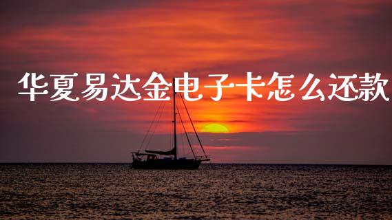 华夏易达金电子卡怎么还款_https://m.jnlaobingbanjia.com_股市新闻_第1张