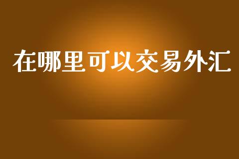 在哪里可以交易外汇_https://m.jnlaobingbanjia.com_全球市场_第1张