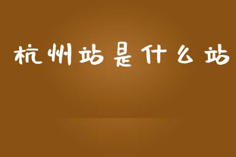杭州站是什么站_https://m.jnlaobingbanjia.com_金融监管_第1张