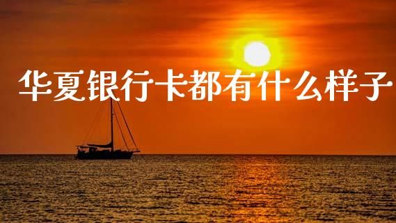 华夏银行卡都有什么样子_https://m.jnlaobingbanjia.com_理财规划_第1张
