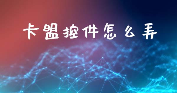 卡盟控件怎么弄_https://m.jnlaobingbanjia.com_金融监管_第1张