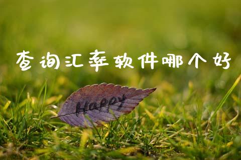 查询汇率软件哪个好_https://m.jnlaobingbanjia.com_全球市场_第1张