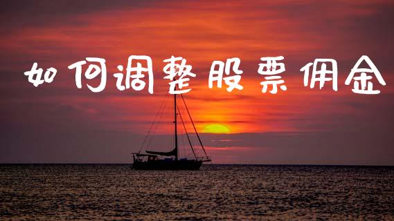 如何调整股票佣金_https://m.jnlaobingbanjia.com_理财规划_第1张