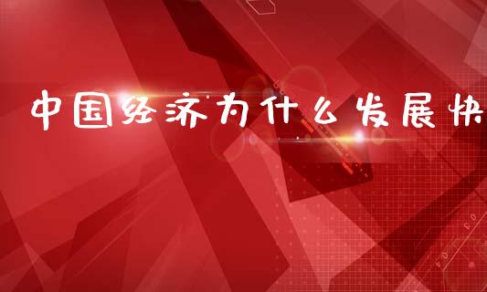 中国经济为什么发展快_https://m.jnlaobingbanjia.com_金融监管_第1张