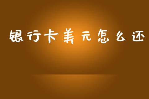银行卡美元怎么还_https://m.jnlaobingbanjia.com_区块链_第1张