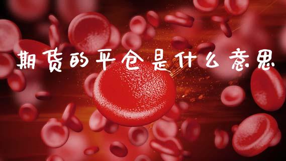 期货的平仓是什么意思_https://m.jnlaobingbanjia.com_基金市场_第1张