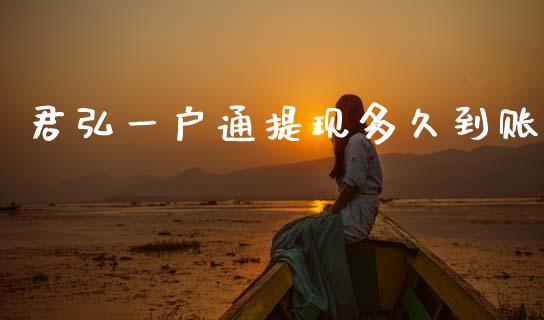君弘一户通提现多久到账_https://m.jnlaobingbanjia.com_股市新闻_第1张
