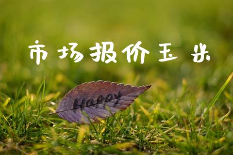 市场报价玉米_https://m.jnlaobingbanjia.com_基金市场_第1张