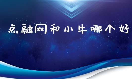 点融网和小牛哪个好_https://m.jnlaobingbanjia.com_全球市场_第1张
