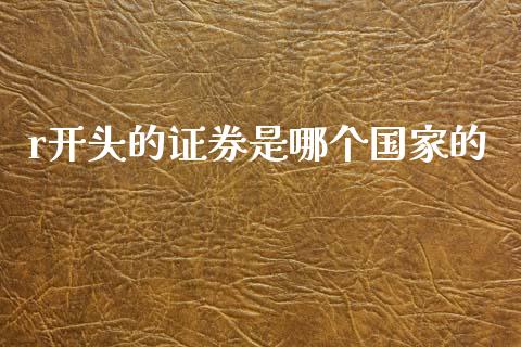 r开头的证券是哪个国家的_https://m.jnlaobingbanjia.com_金融监管_第1张