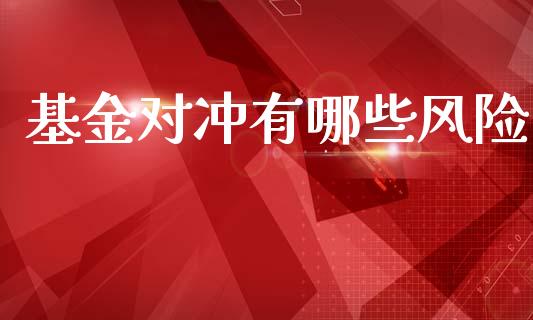 基金对冲有哪些风险_https://m.jnlaobingbanjia.com_基金市场_第1张