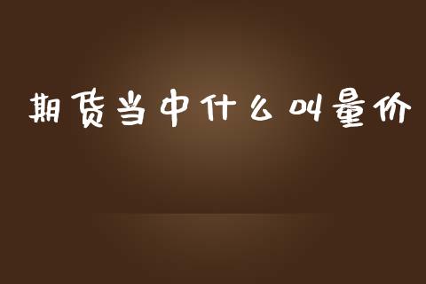 期货当中什么叫量价_https://m.jnlaobingbanjia.com_全球市场_第1张
