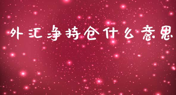 外汇净持仓什么意思_https://m.jnlaobingbanjia.com_区块链_第1张