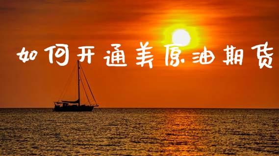 如何开通美原油期货_https://m.jnlaobingbanjia.com_基金市场_第1张