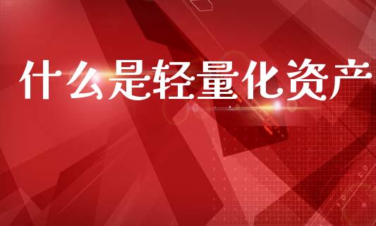 什么是轻量化资产_https://m.jnlaobingbanjia.com_金融监管_第1张