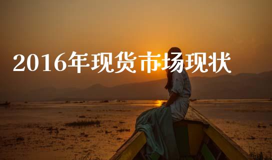 2016年现货市场现状_https://m.jnlaobingbanjia.com_基金市场_第1张