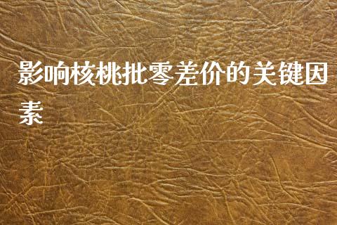 影响核桃批零差价的关键因素_https://m.jnlaobingbanjia.com_理财规划_第1张