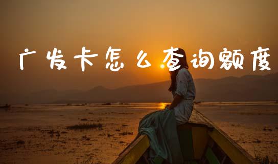 广发卡怎么查询额度_https://m.jnlaobingbanjia.com_基金市场_第1张