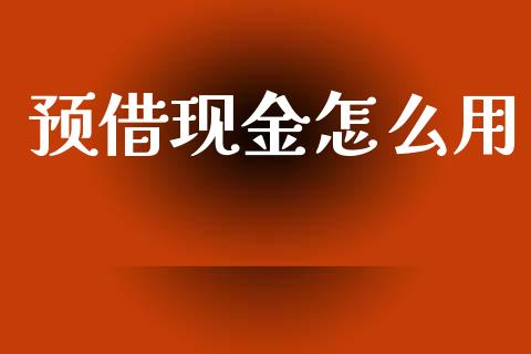 预借现金怎么用_https://m.jnlaobingbanjia.com_股市新闻_第1张