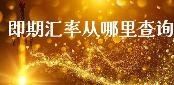即期汇率从哪里查询_https://m.jnlaobingbanjia.com_金融监管_第1张