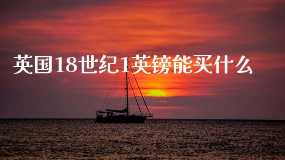 英国18世纪1英镑能买什么_https://m.jnlaobingbanjia.com_金融监管_第1张