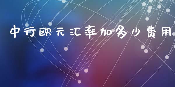 中行欧元汇率加多少费用_https://m.jnlaobingbanjia.com_理财规划_第1张