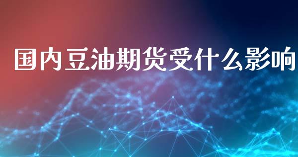 国内豆油期货受什么影响_https://m.jnlaobingbanjia.com_基金市场_第1张
