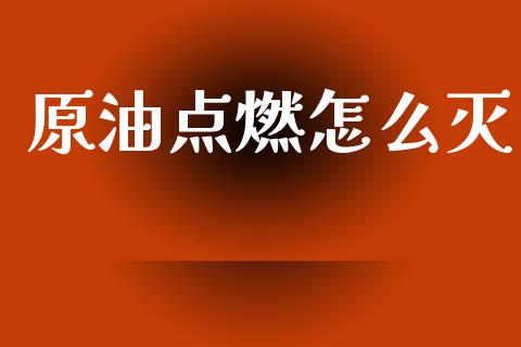 原油点燃怎么灭_https://m.jnlaobingbanjia.com_金融监管_第1张
