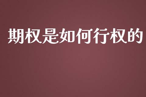 期权是如何行权的_https://m.jnlaobingbanjia.com_全球市场_第1张