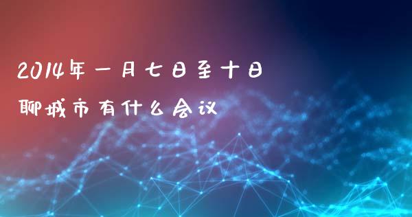 2014年一月七日至十日聊城市有什么会议_https://m.jnlaobingbanjia.com_基金市场_第1张