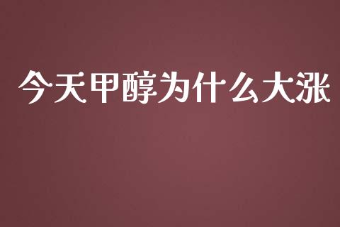 今天甲醇为什么大涨_https://m.jnlaobingbanjia.com_区块链_第1张