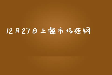 12月27日上海市场硅钢_https://m.jnlaobingbanjia.com_区块链_第1张
