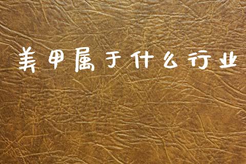 美甲属于什么行业_https://m.jnlaobingbanjia.com_基金市场_第1张