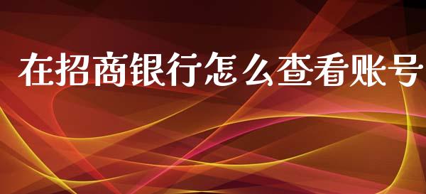 在招商银行怎么查看账号_https://m.jnlaobingbanjia.com_理财规划_第1张