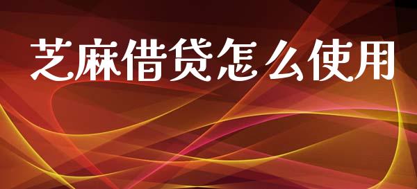 芝麻借贷怎么使用_https://m.jnlaobingbanjia.com_金融监管_第1张