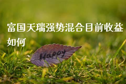 富国天瑞强势混合目前收益如何_https://m.jnlaobingbanjia.com_基金市场_第1张