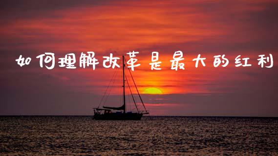 如何理解改革是最大的红利_https://m.jnlaobingbanjia.com_区块链_第1张
