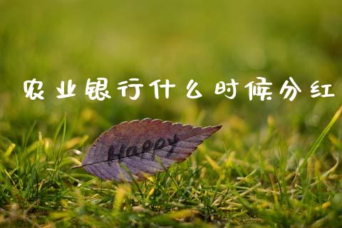 农业银行什么时候分红_https://m.jnlaobingbanjia.com_区块链_第1张