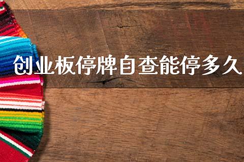 创业板停牌自查能停多久_https://m.jnlaobingbanjia.com_基金市场_第1张
