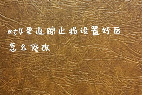 mt4里追踪止损设置好后怎么修改_https://m.jnlaobingbanjia.com_金融监管_第1张
