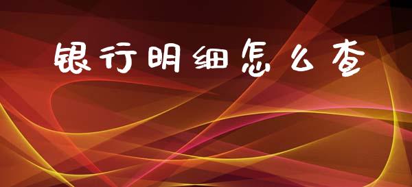 银行明细怎么查_https://m.jnlaobingbanjia.com_理财规划_第1张