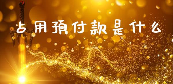 占用预付款是什么_https://m.jnlaobingbanjia.com_金融监管_第1张